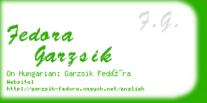 fedora garzsik business card